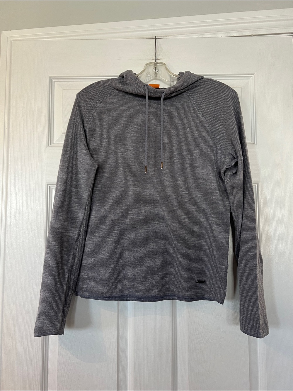 Hugo Boss Heather Gray Hooded Knit Pullover